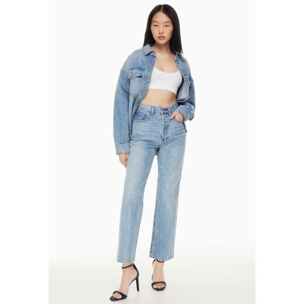 Aritzia‎ Denim Forum The Joni High Rise Loose 29L Jeans Blue Size 27
